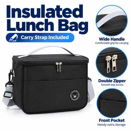 Large insulated lunch bag - large,