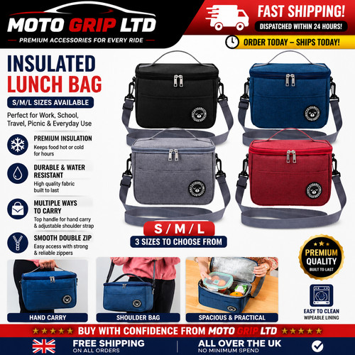 Large insulated lunch bag - insulated,