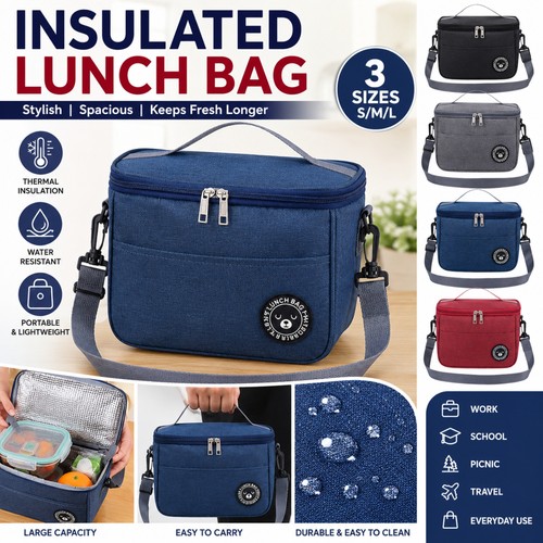 Large insulated lunch - insulated, bag