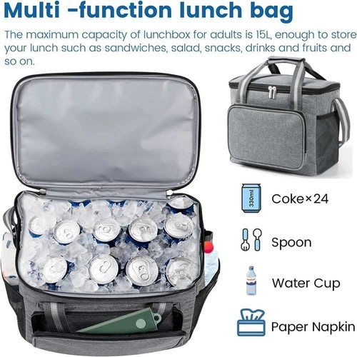 Large insulated lunch - large, bag