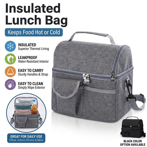 Large insulated lunch - insulated,
