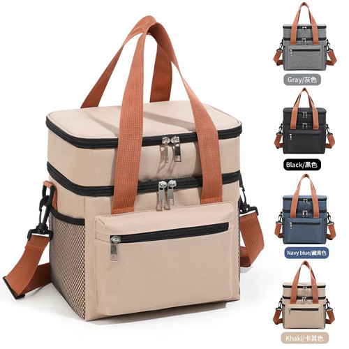 Large cooler lunch bag - large, double